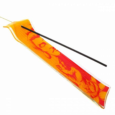 Incensário Buda Amarelo Canaleta - 22cm