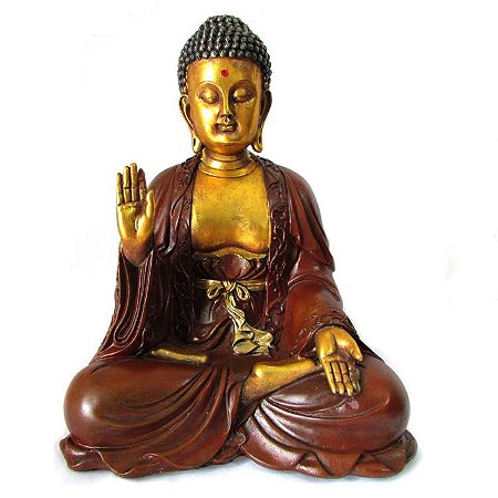 Estátua Buda Sakiamuni da Coragem 29cm