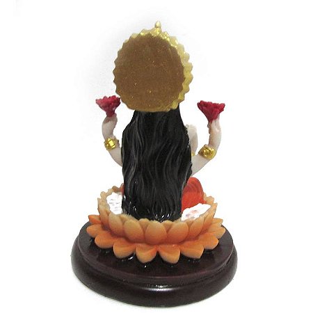 Estátua Deusa Lakshmi da Fortuna em Resina 11cm