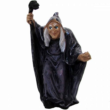 Bruxas em Resina 12cm - Bruxa com Cajado