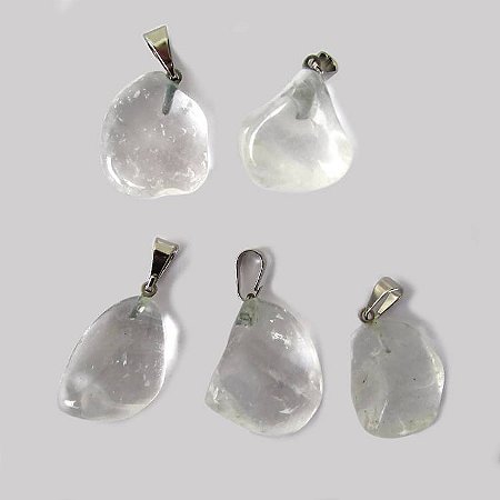 Kit com 5 Pingentes de Pedras - Cristal