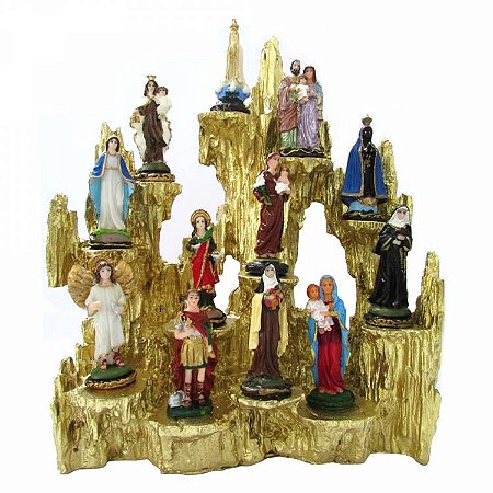 Altar com 12 Santos em Resina 30cm