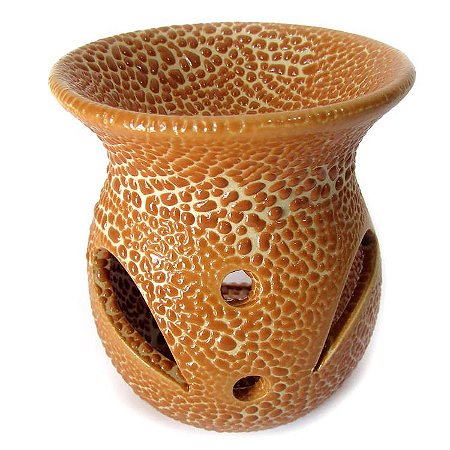 Rechaud Difusor Craquelado 8cm - Marrom