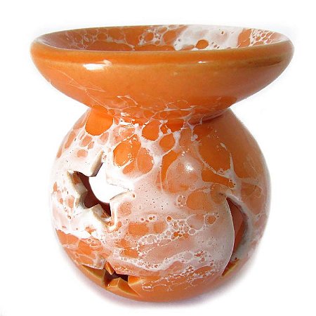Rechaud Difusor Lua e Estrelas 8cm - Laranja