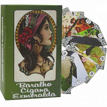 Baralho Cigana Esmeralda com 36 Cartas + Livreto Explicativo
