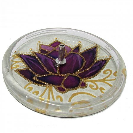 Incensário Redondo Mandala Flor de Lotus 10cm