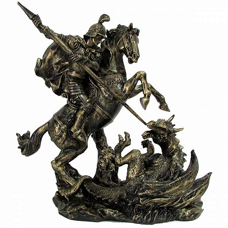 Estátua São Jorge Guerreiro 21cm