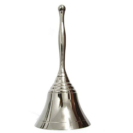 Sino de Mão Prateado 14cm
