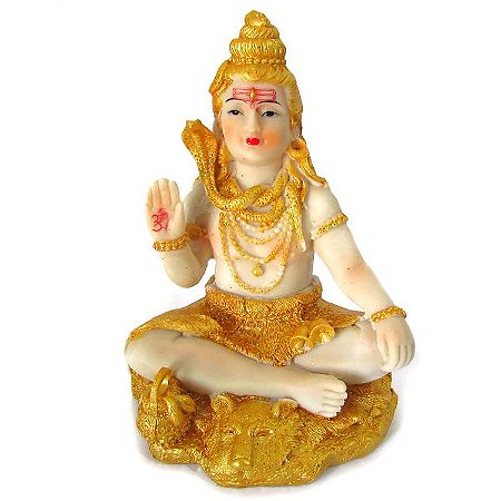 Estátua Shiva Dourado 14,5cm