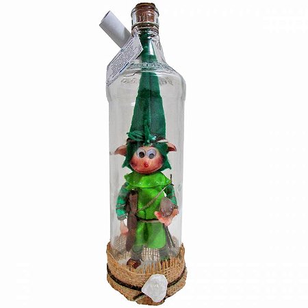 Estátua Duende da cura na garrafa 30 cm