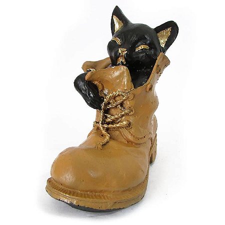 Gato na Bota 10cm - Bege