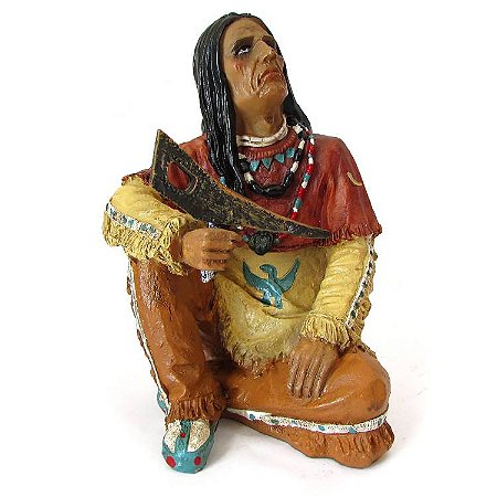 Índio da Aldeia com Machado 14cm