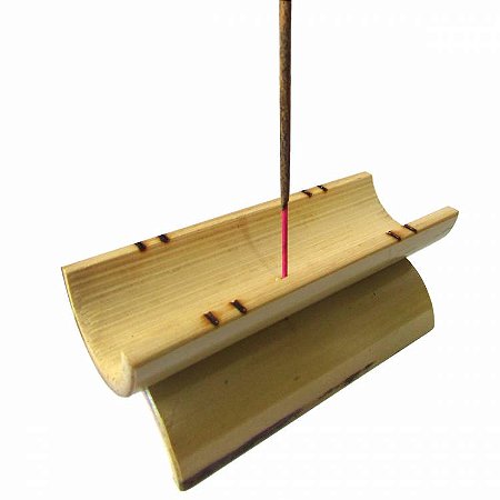 Incensário em Bambu na Base 10cm