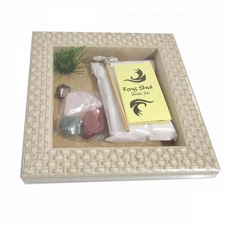 Jardim Zen Feng Shui Trançado 15cm - Marfim
