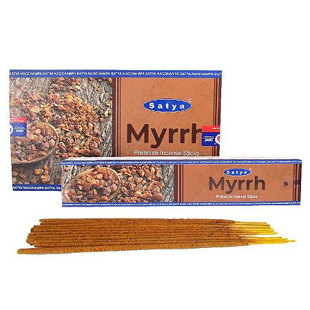 Incenso de Mirra Massala da Satya Nag Champa - Myrrh Premium Incense