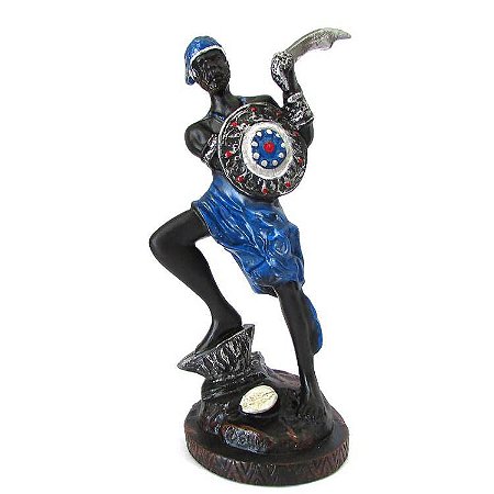 Estátua Orixá Ogum P 18cm - Camasi Guimarães