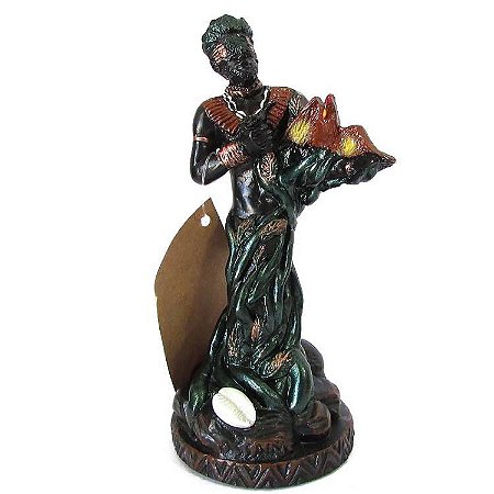 Estátua Orixá Ossain P 15cm - Camasi Guimarães