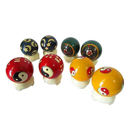 Bolas da Saúde Chinesas Baoding Terapêutica Anti-Stress 4,5cm - Cores Sortidas