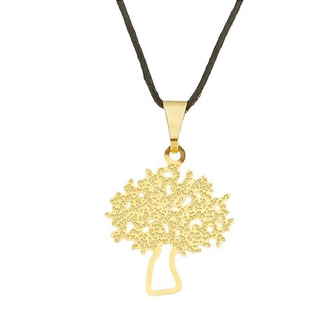 Colar Gargantilha Árvore da Vida 18mm - Dourado