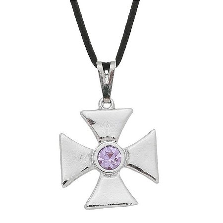 Colar Gargantilha Cruz Saint Germain 23mm - Prateado