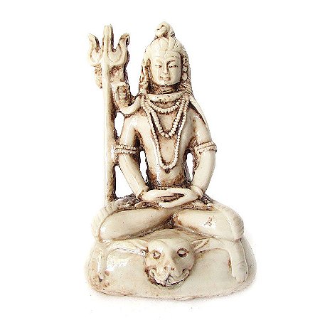 Estátua Shiva Branco Indiano 13cm