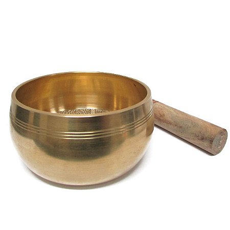 Tigela Tibetana 7 Metais Dourada Lisa 11cm T2 - Sino e Canto Alto