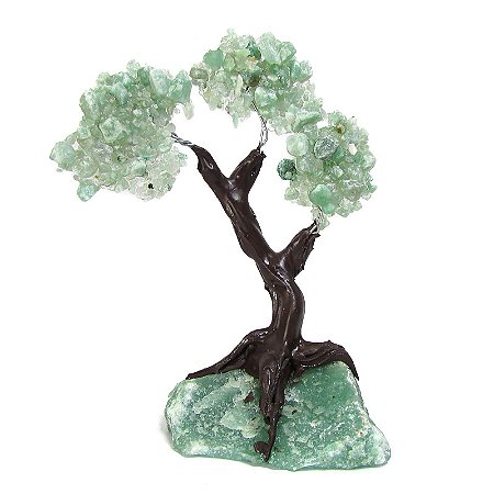 Árvore de Cristal Quartzo Verde P 12cm - Equilíbrio e Cura