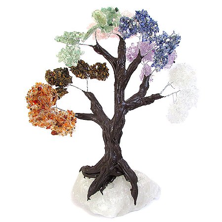 Árvore de Cristal dos 7 Chakras G 26cm - Equilíbrio Emocional e Espiritual
