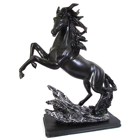 Cavalo Preto G 39cm - Persistência e Determinação