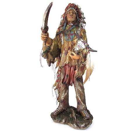 Índio Cacique Norte Americano Sioux 53cm