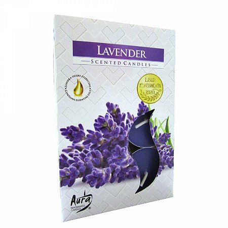 Velas Tealights Perfumadas Caixa com 6 Unidades Aura - Lavender