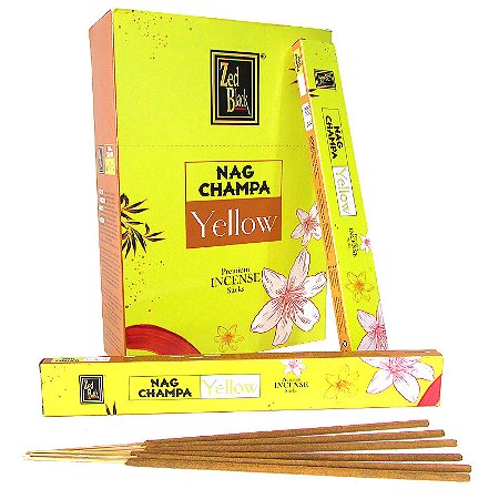 Incenso Nag Champa Yellow de Massala Zed Black - Purificação e Otimismo