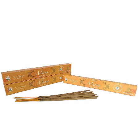Incenso Nag Champa Mirra de Massala Shankar - Equilibrio e Proteção