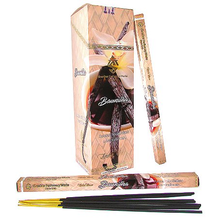 Incenso Baunilha Shankar Linha Ouro - Aroma Afrodisíaco e Revitalizante