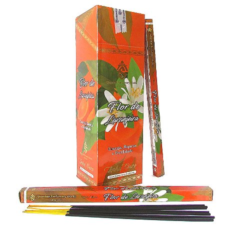 Incenso Flor de Laranjeira Shankar Linha Ouro - Calmante e Relaxante