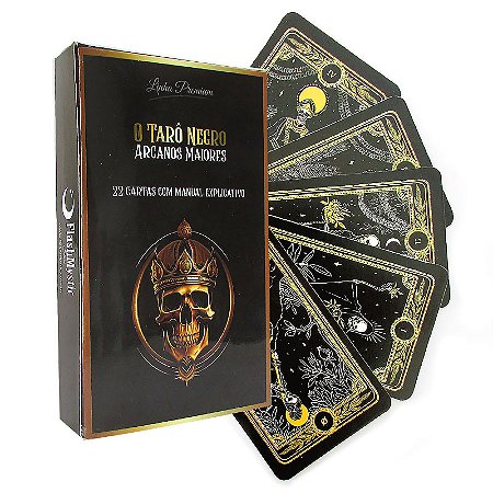 O Tarô Negro Arcanos Maiores - 22 Cartas com Manual Explicativo