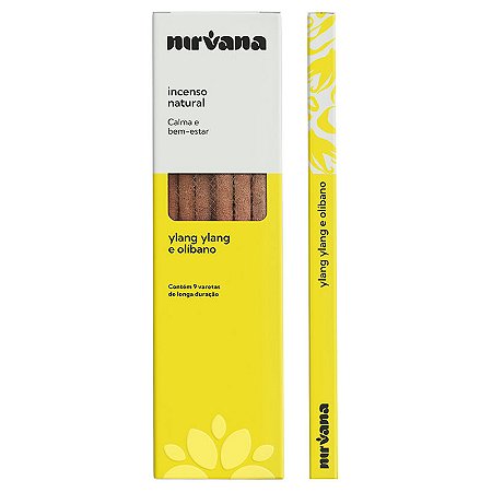 Incenso Natural, Ylang Ylang e Olíbano da Nirvana - Calma e Bem-Estar