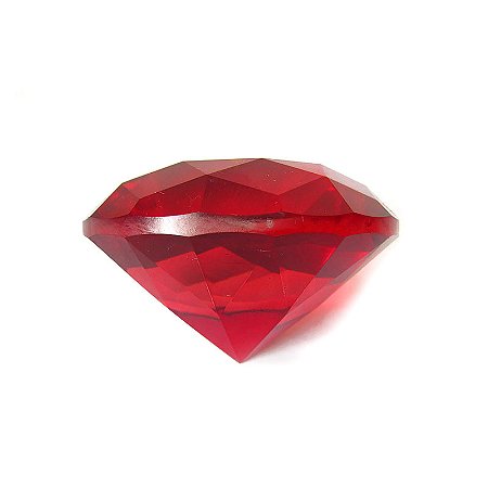 Diamante em Cristal de Vidro 5cm - Vermelho: Amor