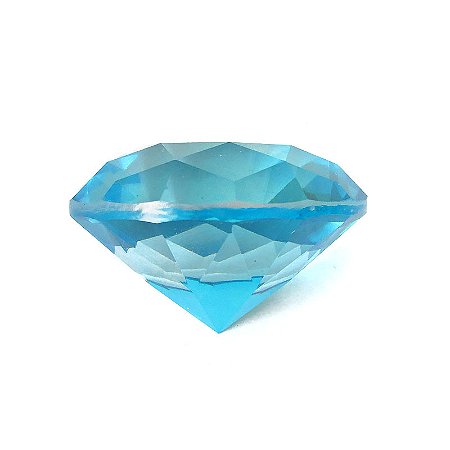 Diamante em Cristal de Vidro 5cm - Azul Claro: Leveza e Positividade