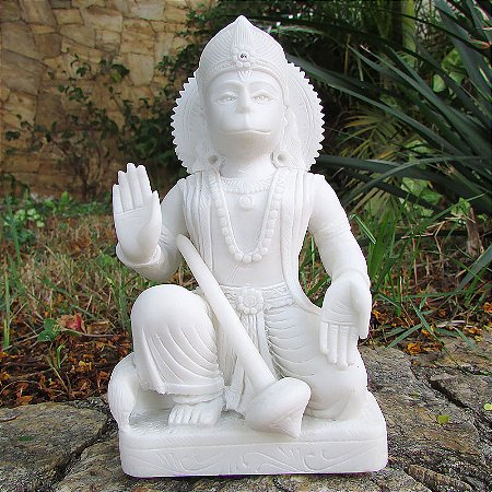 Deus Hanuman em Marmorite 16cm - Coragem e Sabedoria