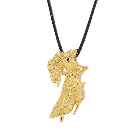 Colar Gargantilha Iansã 22mm Cordão Fino - Dourado