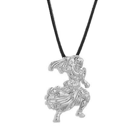 Colar Gargantilha Ogum 22mm Cordão Fino - Prateado