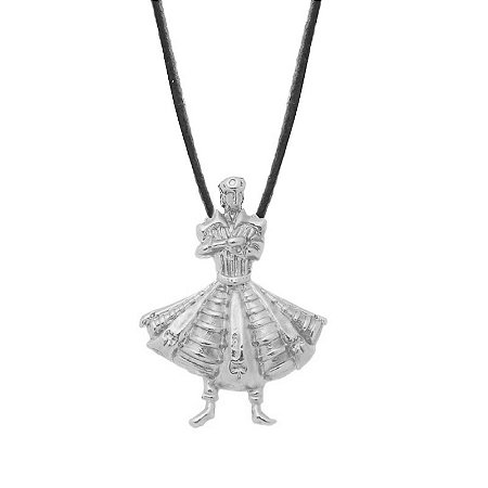 Colar Gargantilha Xangô 22mm Cordão Fino - Prateado