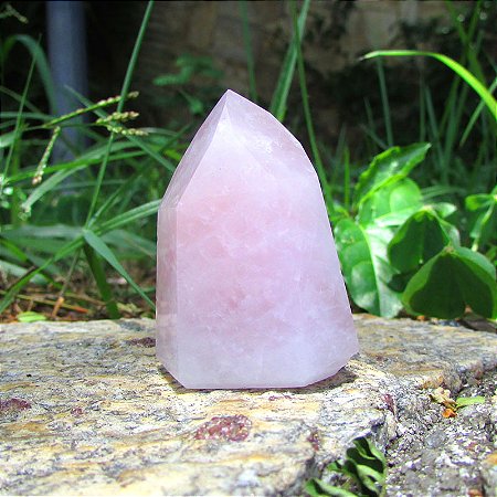 Ponta de Cristal Natural Quartzo Rosa - Amor, Autoestima e Cura Emocional