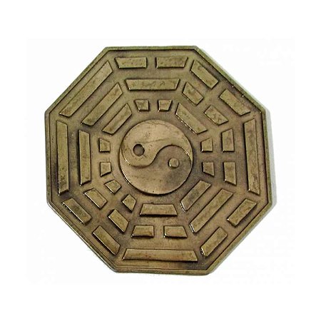 Baguá Feng Shui da Proteção 8cm - Ouro Velho
