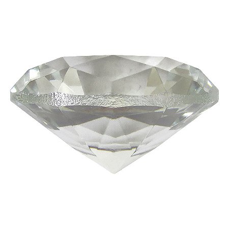 Diamante em Cristal de Vidro 8cm - Transparente: Energização e Proteção