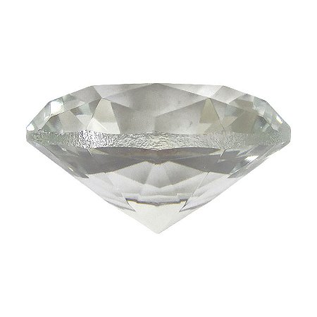 Diamante em Cristal de Vidro 6cm - Transparente: Energização e Proteção