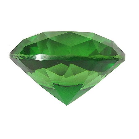 Diamante em Cristal de Vidro 6cm - Verde Escuro: Estabilidade