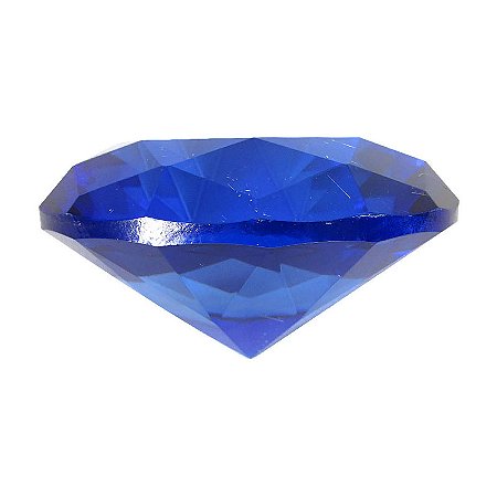 Diamante em Cristal de Vidro 6cm - Azul Escuro: Sabedoria