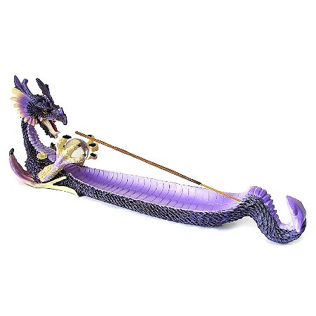 Incensário Canoa Dragão Celestial 32cm - Roxo